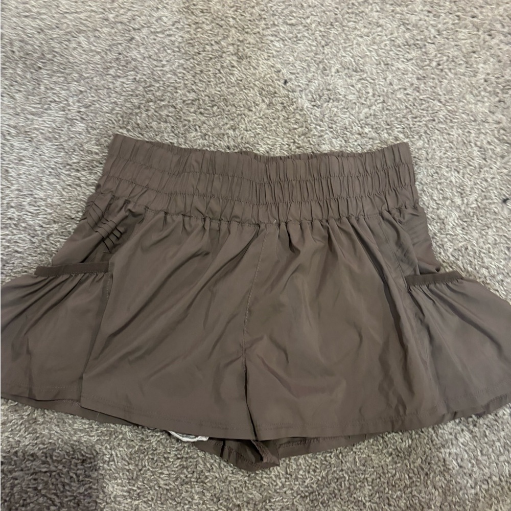 Purple free people get your flirt on shorts small